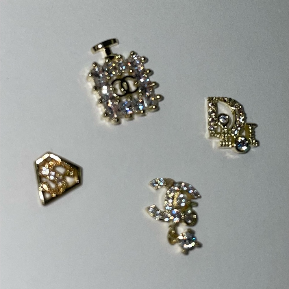 Back in Stock💕Designer/logo Nail Charm Mix Chanel, Dior